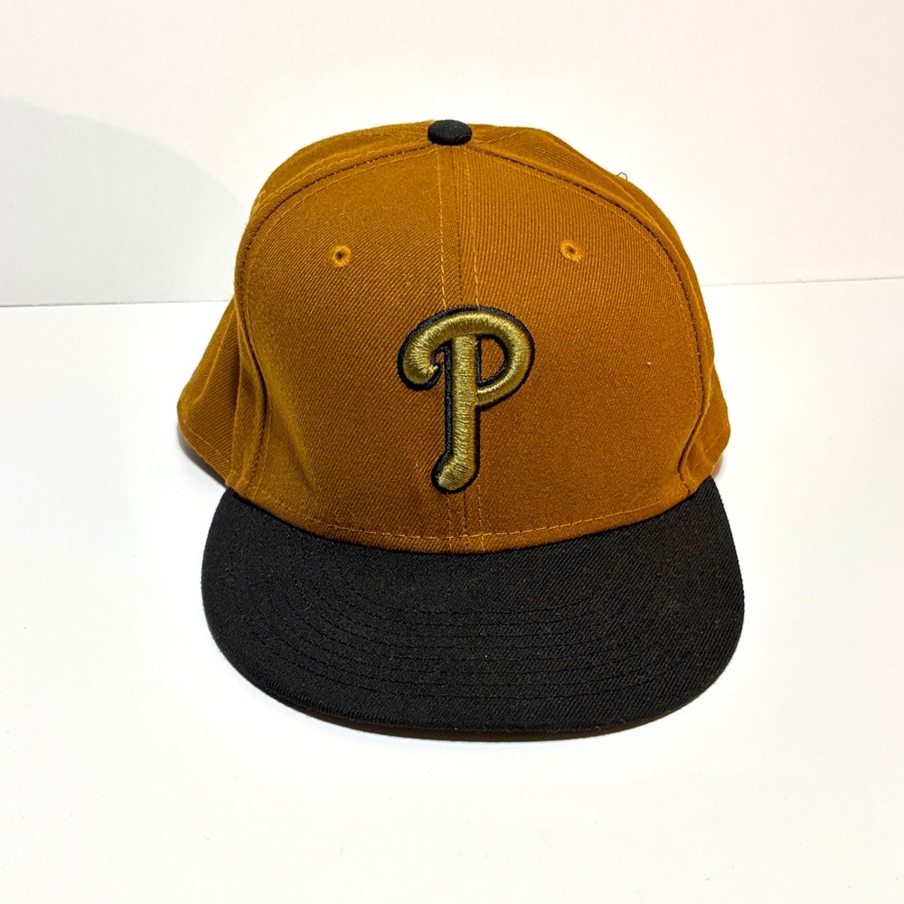New Era PHILLIES Black and Brown Cap with Gold Accents Snap back